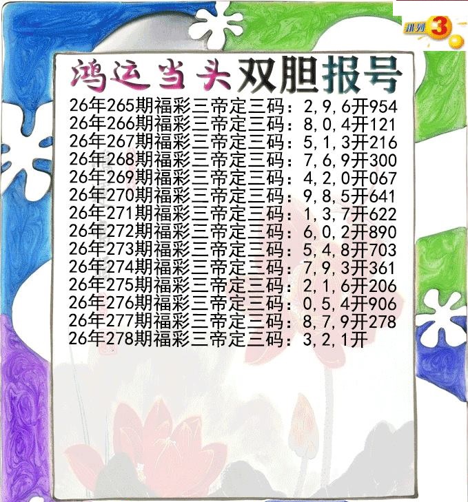 鸿运当头双胆报号
