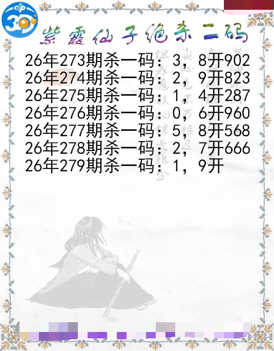 紫霞仙子绝杀二码