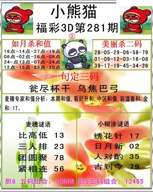 福彩小熊猫B