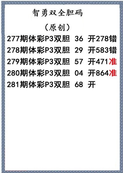 智勇双全双胆图迷