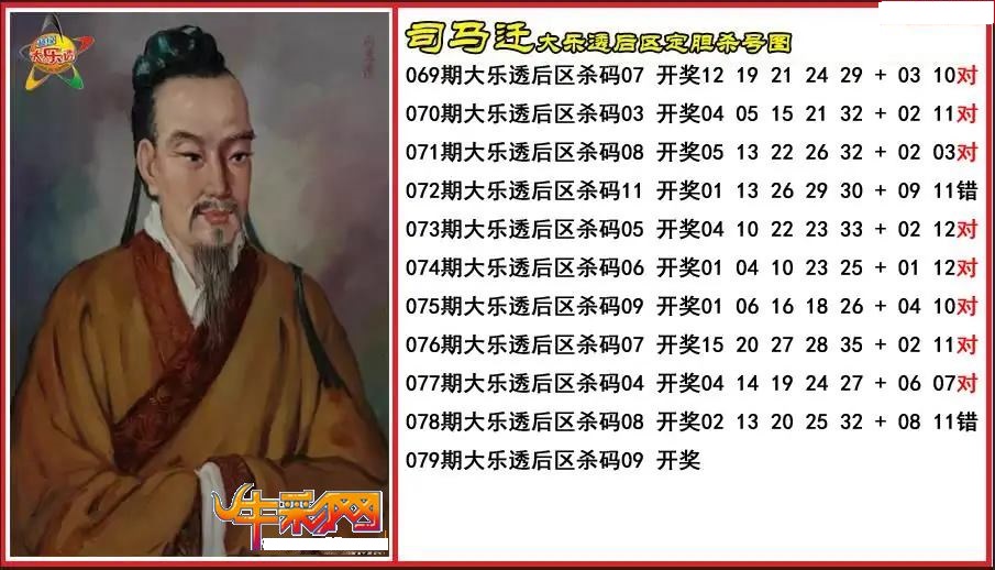 司马迁后区定胆杀号图