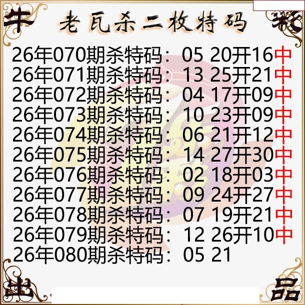 老瓦杀特码