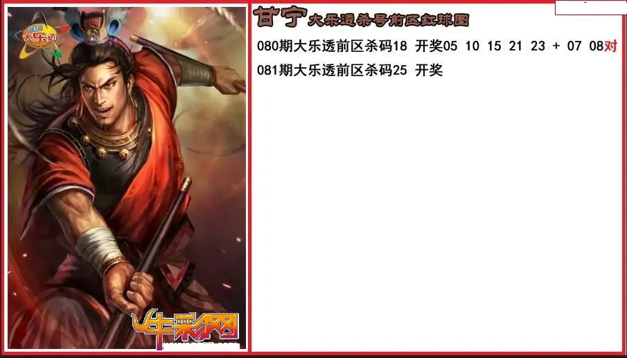 甘宁前区杀号图
