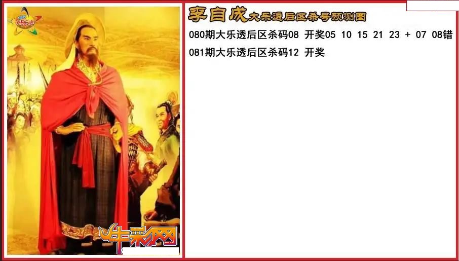 李自成后区杀号预测图