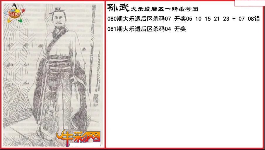 孙武后区一码杀号图