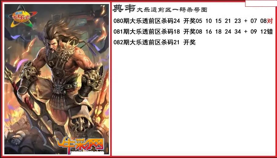 典韦前区一码杀号图