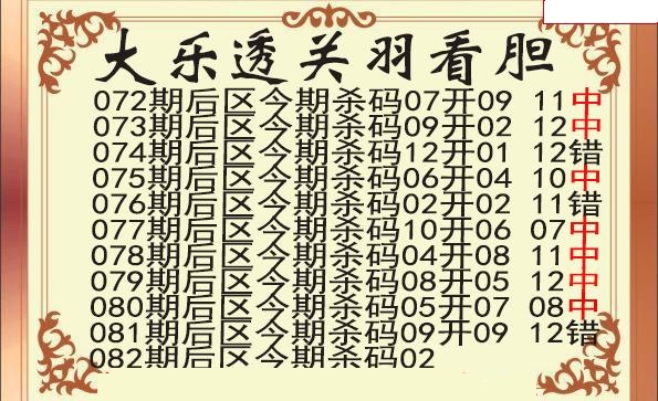 关羽后区杀号
