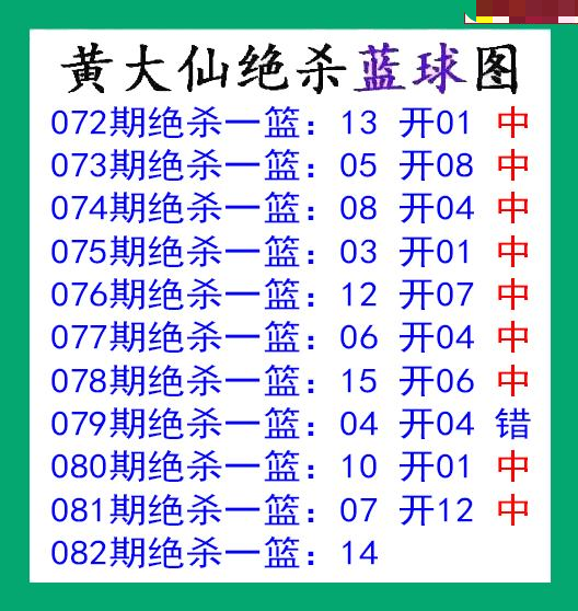黄大仙杀蓝球