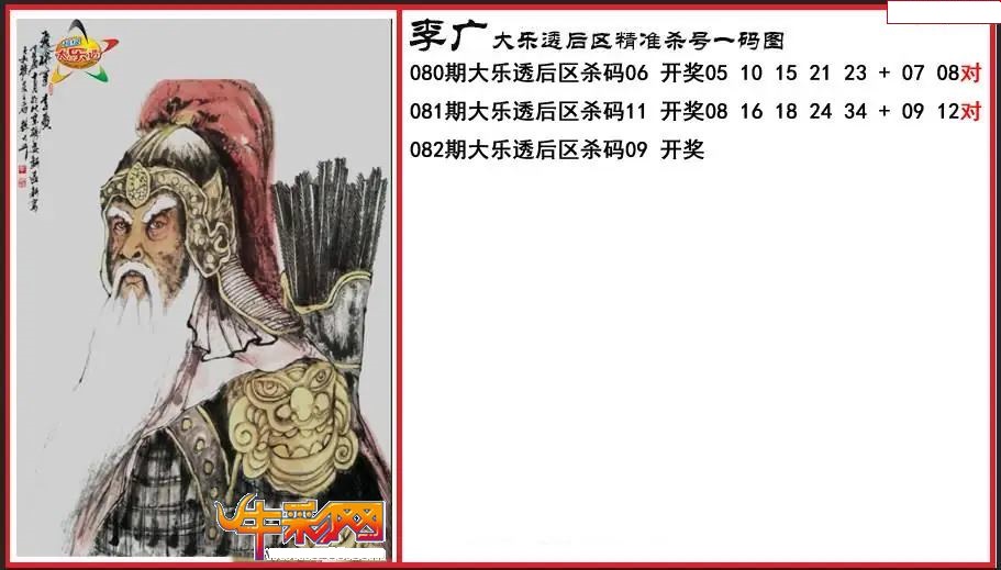 李广后区精准杀号一码图