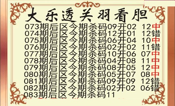 关羽后区杀号
