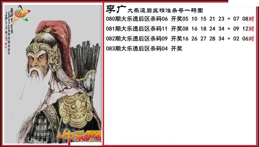 李广后区精准杀号一码图