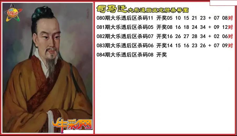 司马迁后区定胆杀号图