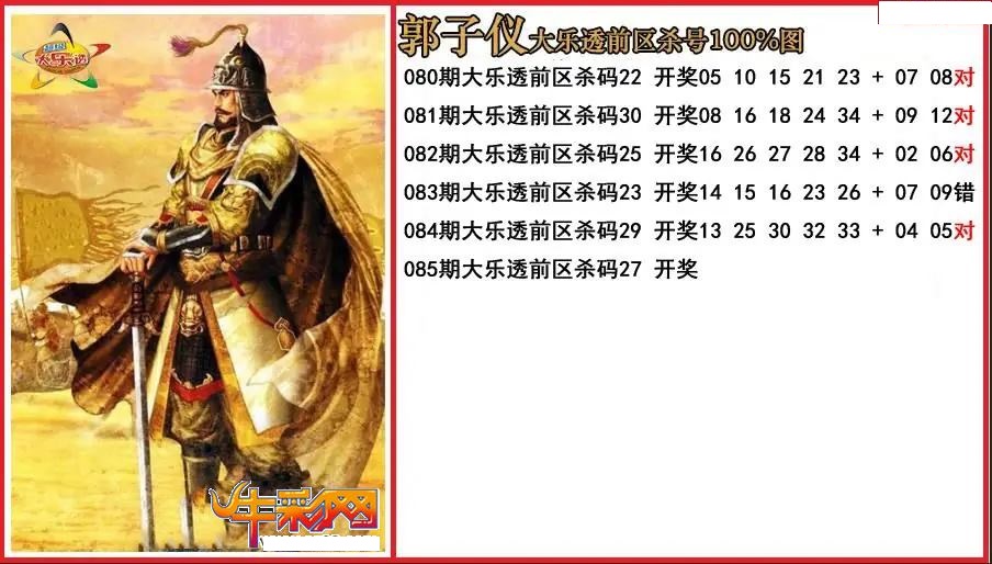 郭子仪前区杀号图