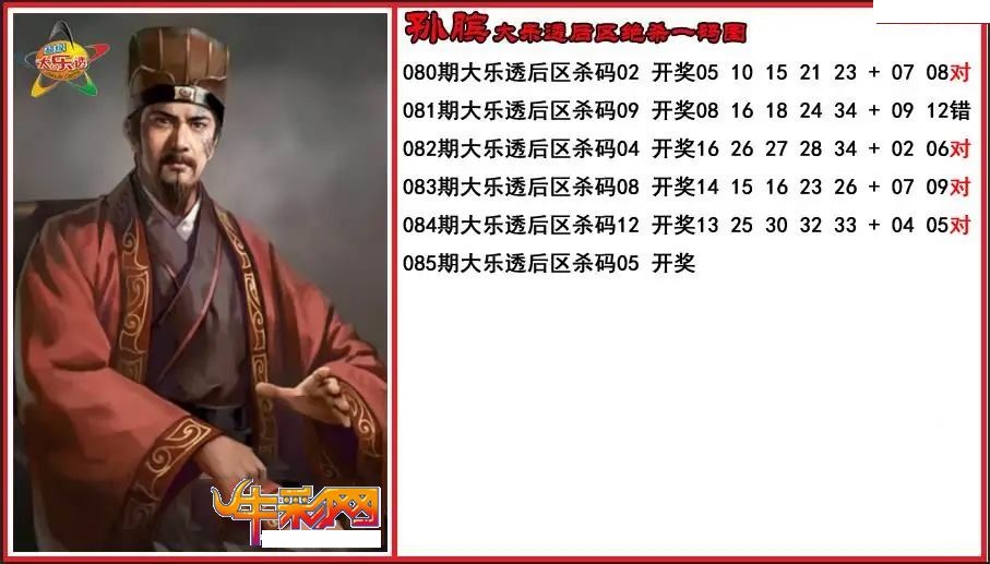 孙膑后区绝杀一码图