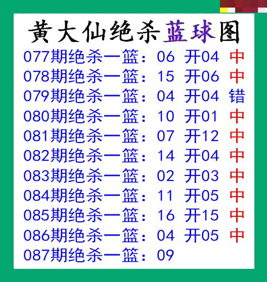 黄大仙杀蓝球