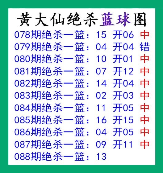黄大仙杀蓝球