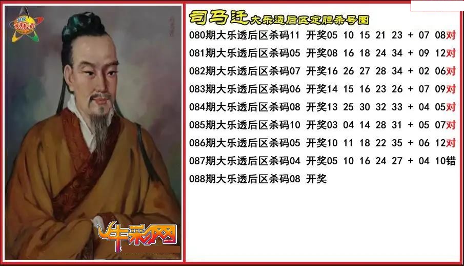 司马迁后区定胆杀号图