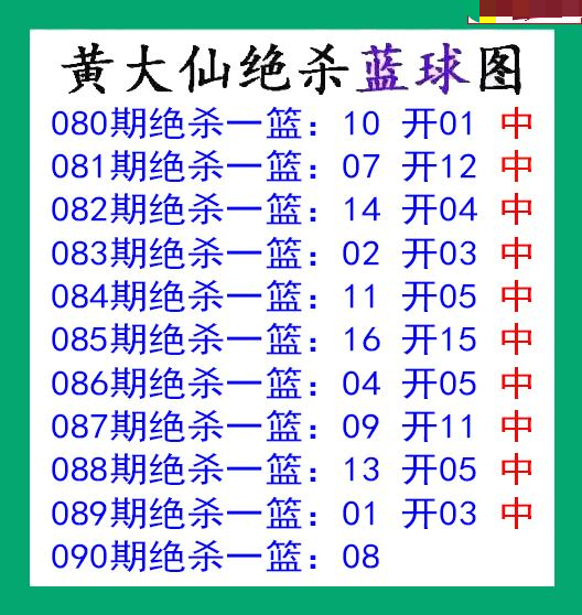 黄大仙杀蓝球