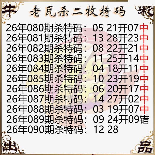 老瓦杀特码