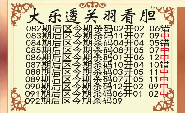关羽后区杀号
