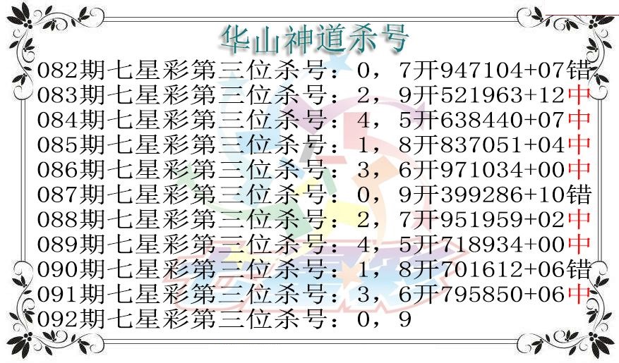华山神道杀号图
