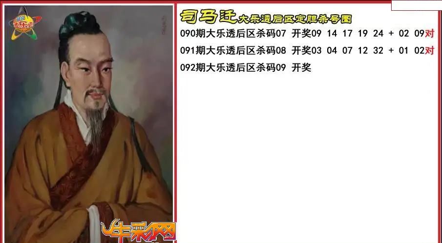 司马迁后区定胆杀号图
