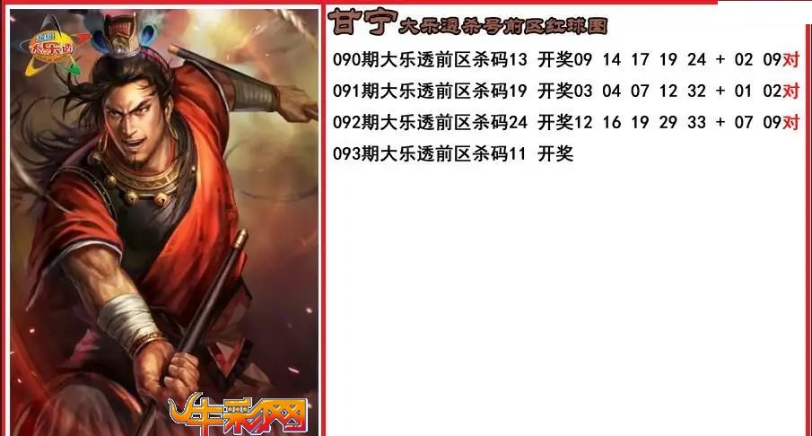 甘宁前区杀号图