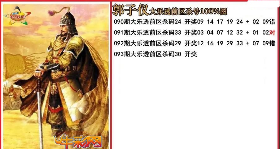 郭子仪前区杀号图