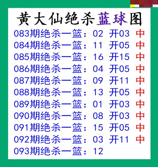 黄大仙杀蓝球