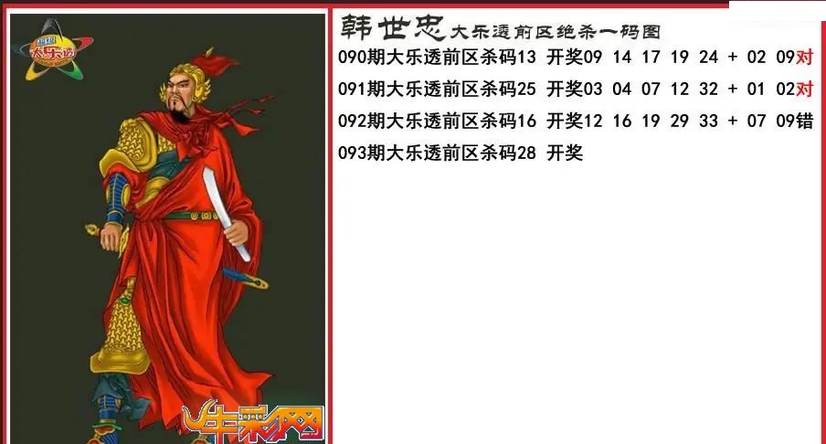 韩世忠前区绝杀一码图