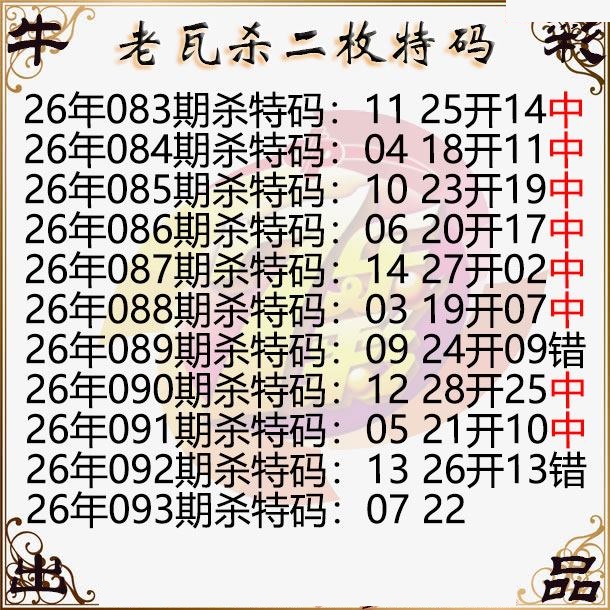 老瓦杀特码图