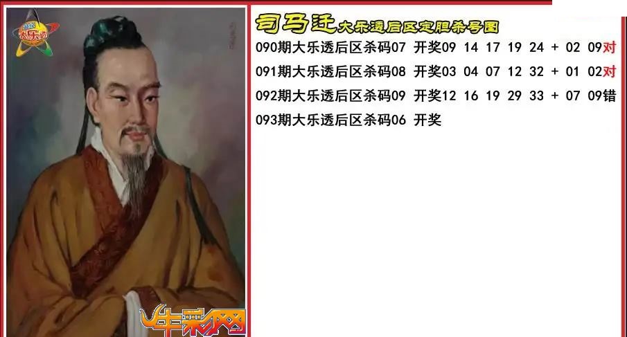 司马迁后区定胆杀号图