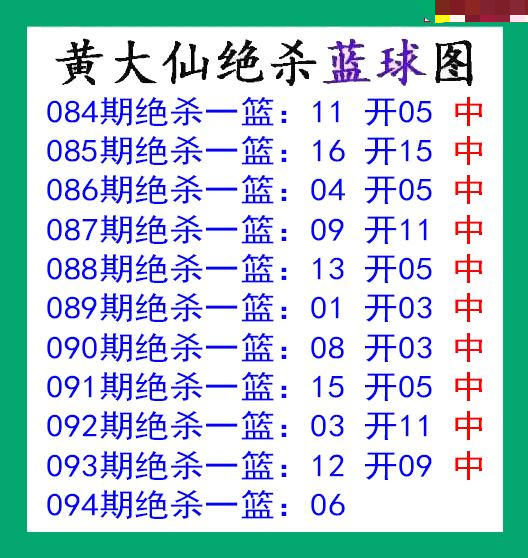 黄大仙杀蓝球