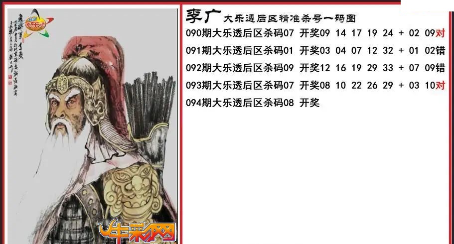 李广后区精准杀号一码图
