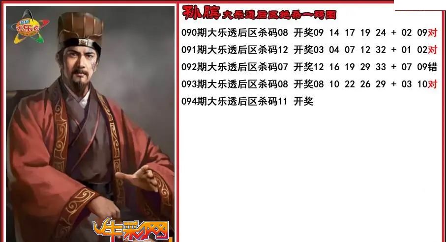 孙膑后区绝杀一码图