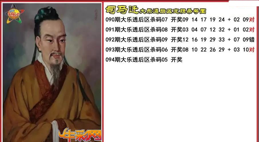 司马迁后区定胆杀号图