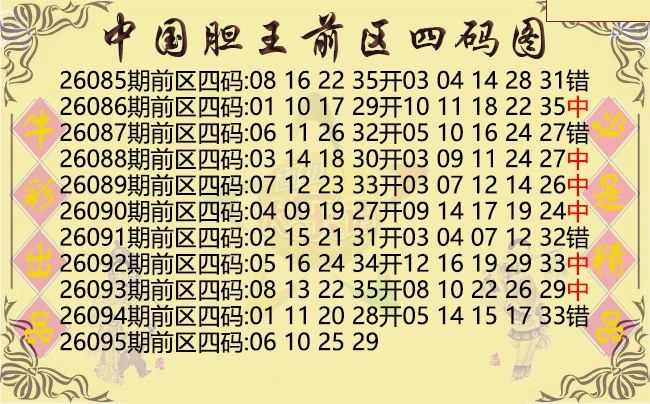 中国胆王前区四码