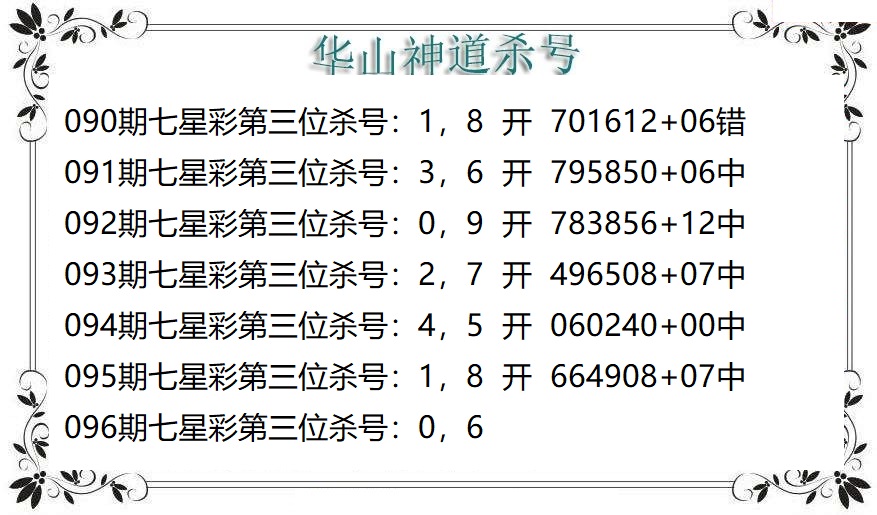 华山神道杀号