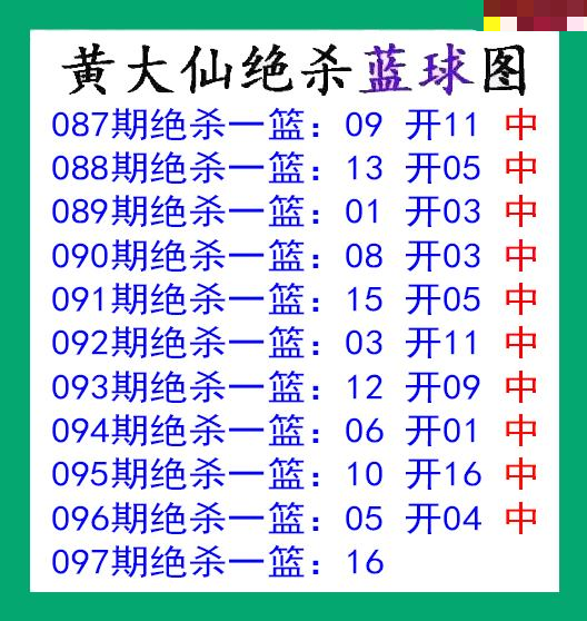 黄大仙杀蓝球